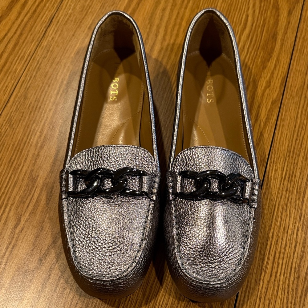 Talbots Everson Chain Leather Driving Moccasins -… - image 1